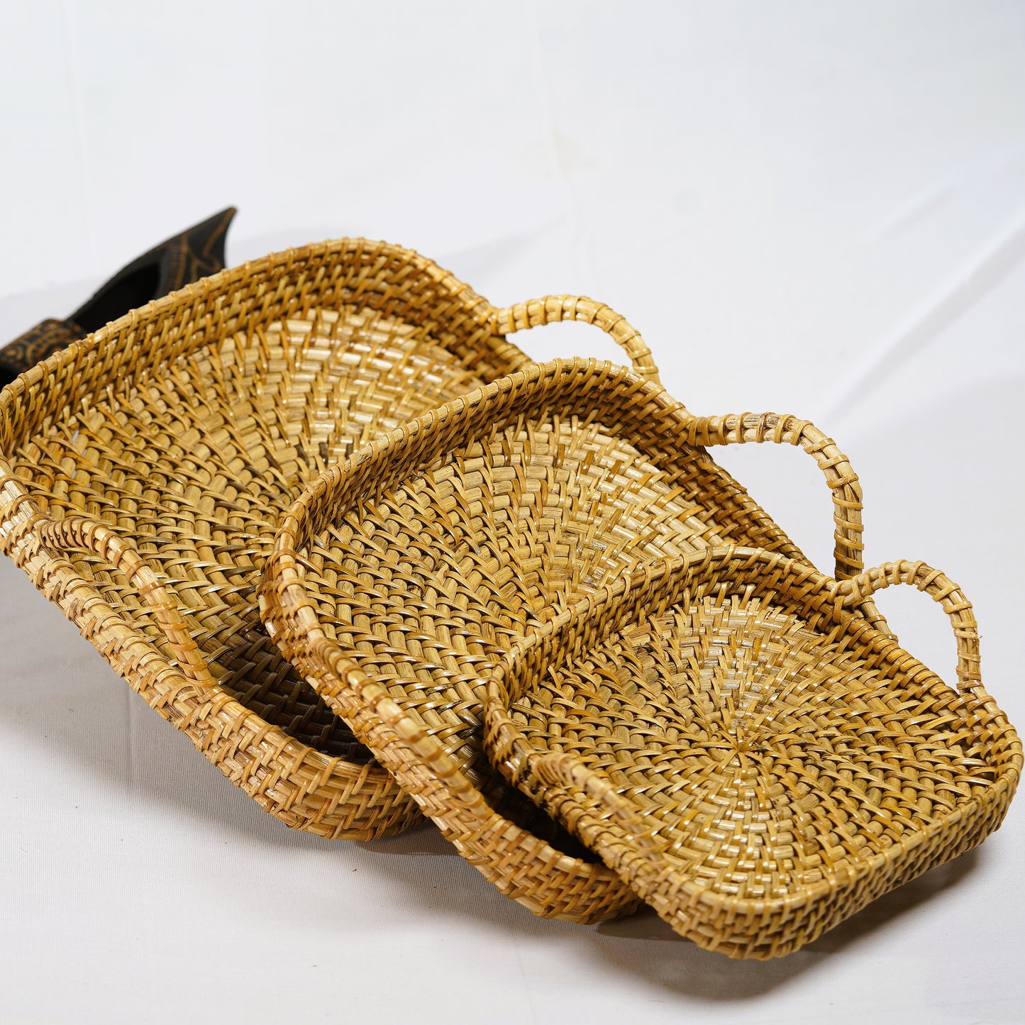 Mikir Square Serving Tray Set (3 pcs) - Assam