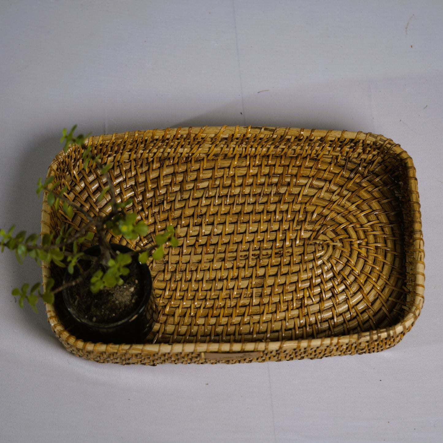 Rabha Handwoven Rectangular Tray - Assam