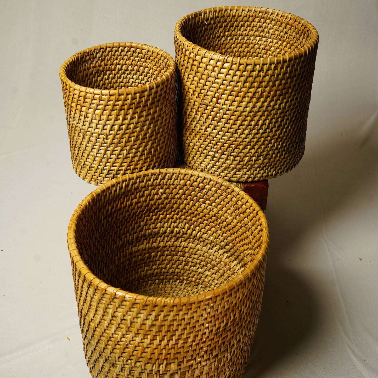 Mising Weave Round Laundry Basket - Assam