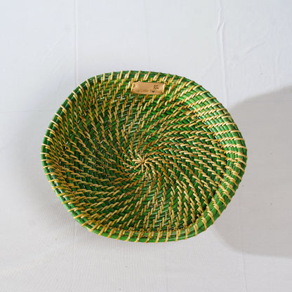 Tiwa Hexagonal Tray Set (Green, 3 pcs) – Assam