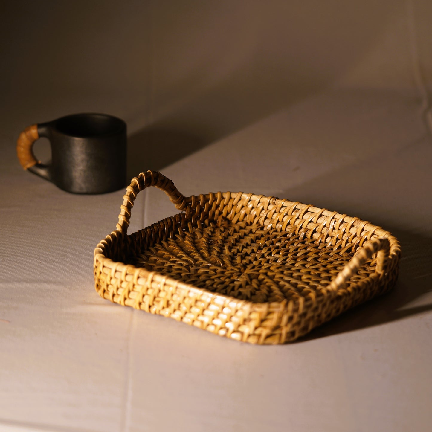Mikir Square Serving Tray Set (3 pcs) - Assam