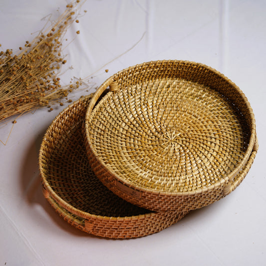 Bodo Handwoven Round Tray - Assam