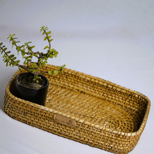 Rabha Handwoven Rectangular Tray - Assam