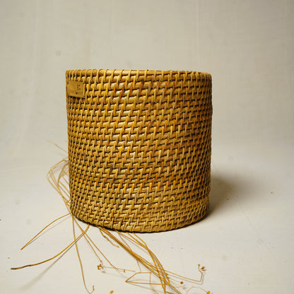 Mising Weave Round Laundry Basket - Assam
